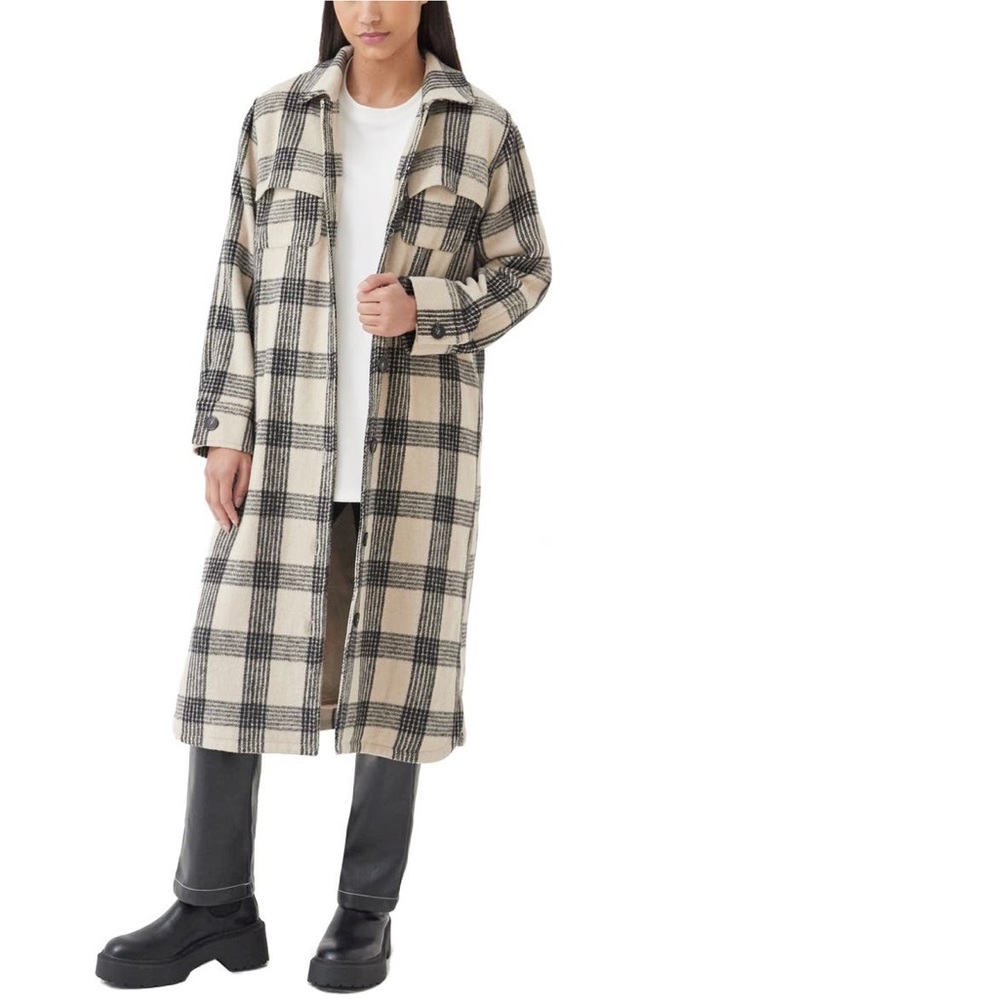NWT 4TH & RECKLESS Colby Plaid Long Shacket